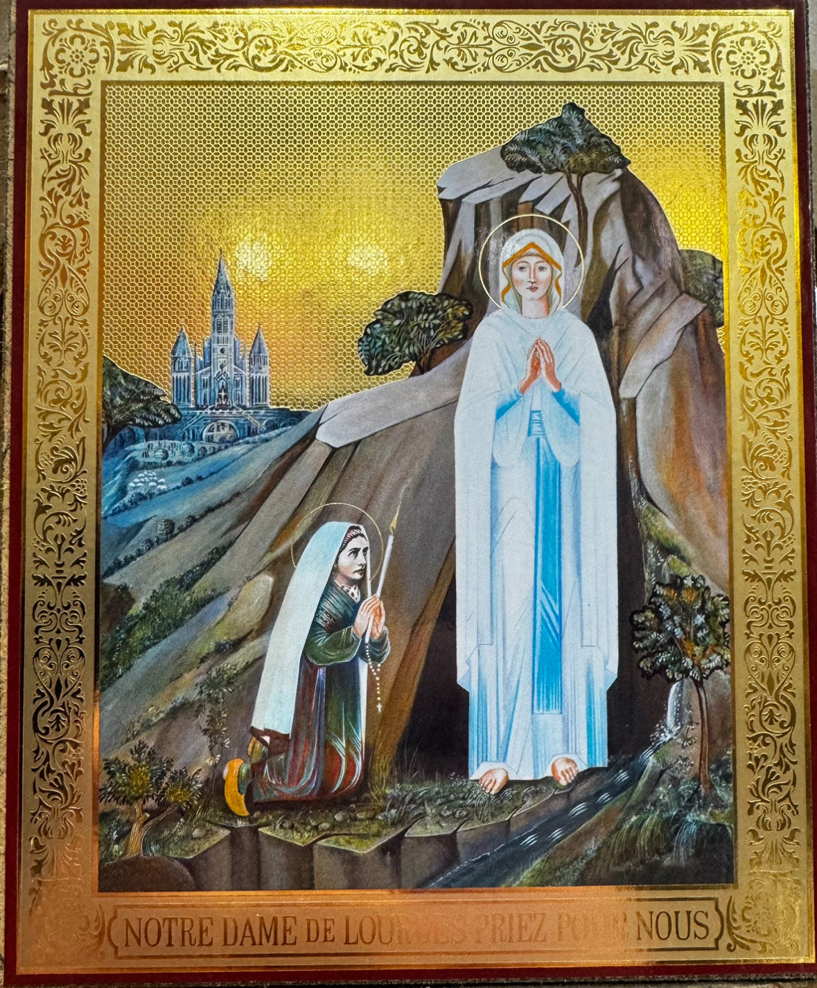 Icône de l'apparition de Notre Dame de Lourdes